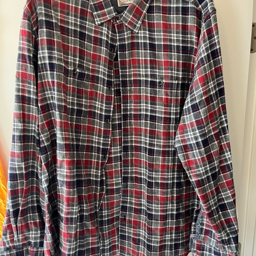 Flag and Anthem Flannel shirt and Mauldin crew neck -2 shirts